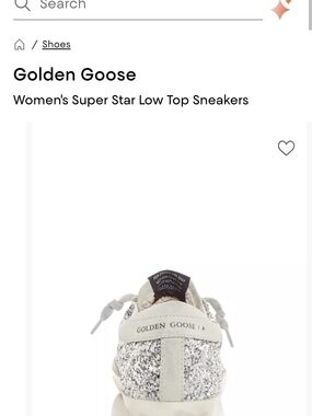 Golden Goose Silver Glitter Super Star Low Top Sneakers